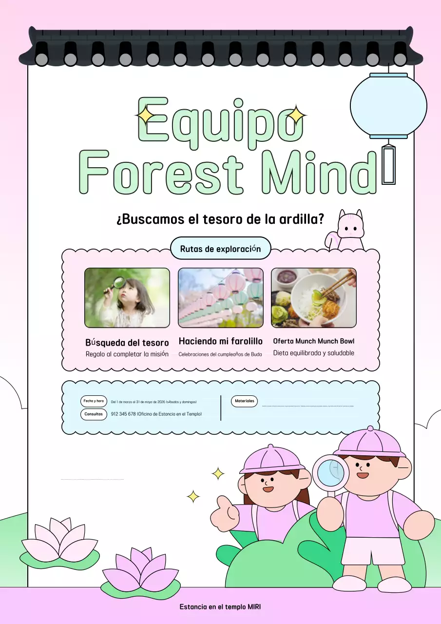 Guía del equipo de exploración mental del bosque simple de Yeonbora