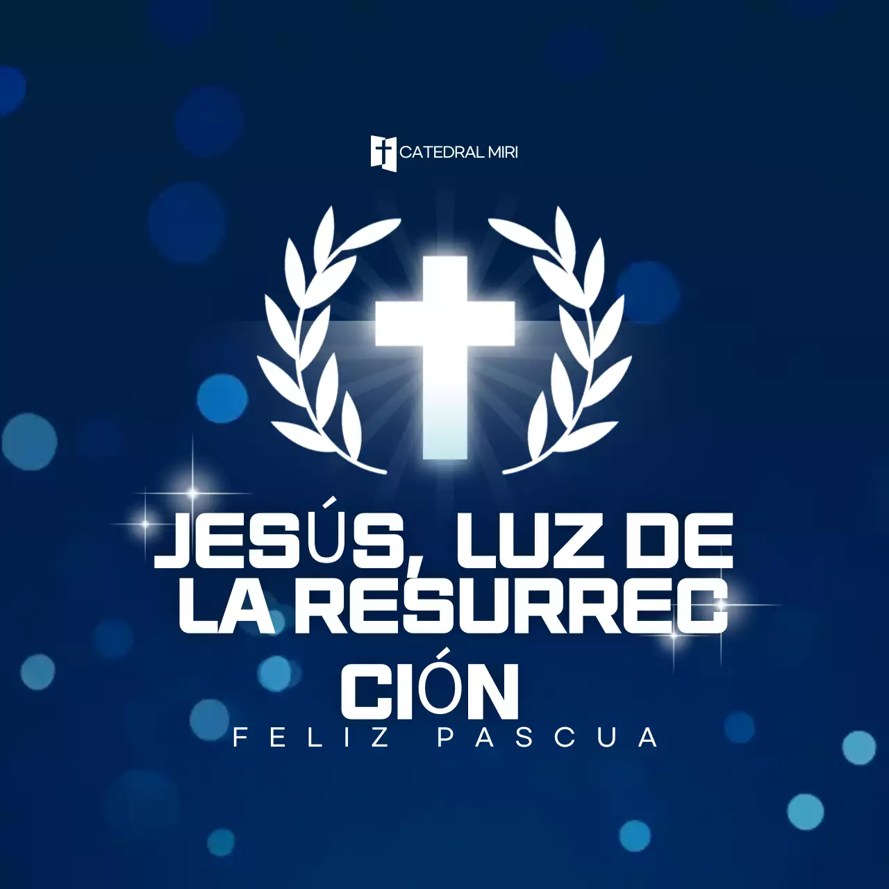 Celebración de Pascua limpia en azul marino