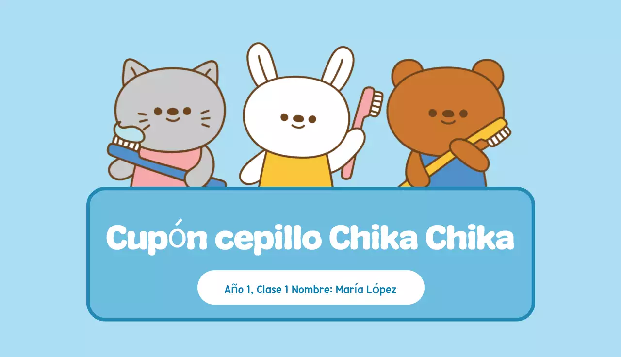 Educación sobre el cepillado de dientes para niños en color azul cielo