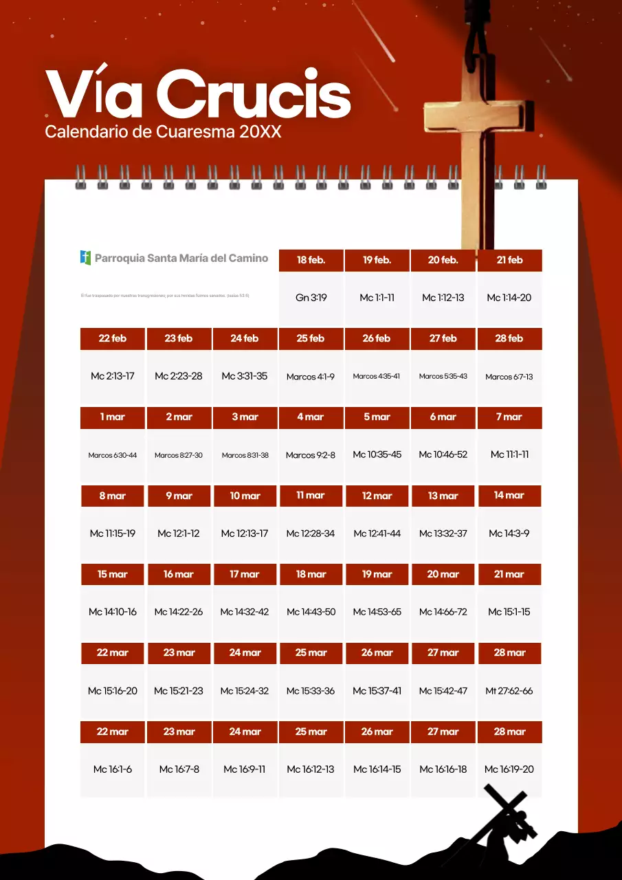 Guía del Calendario Devocional Cuaresmal Sencillo Naranja