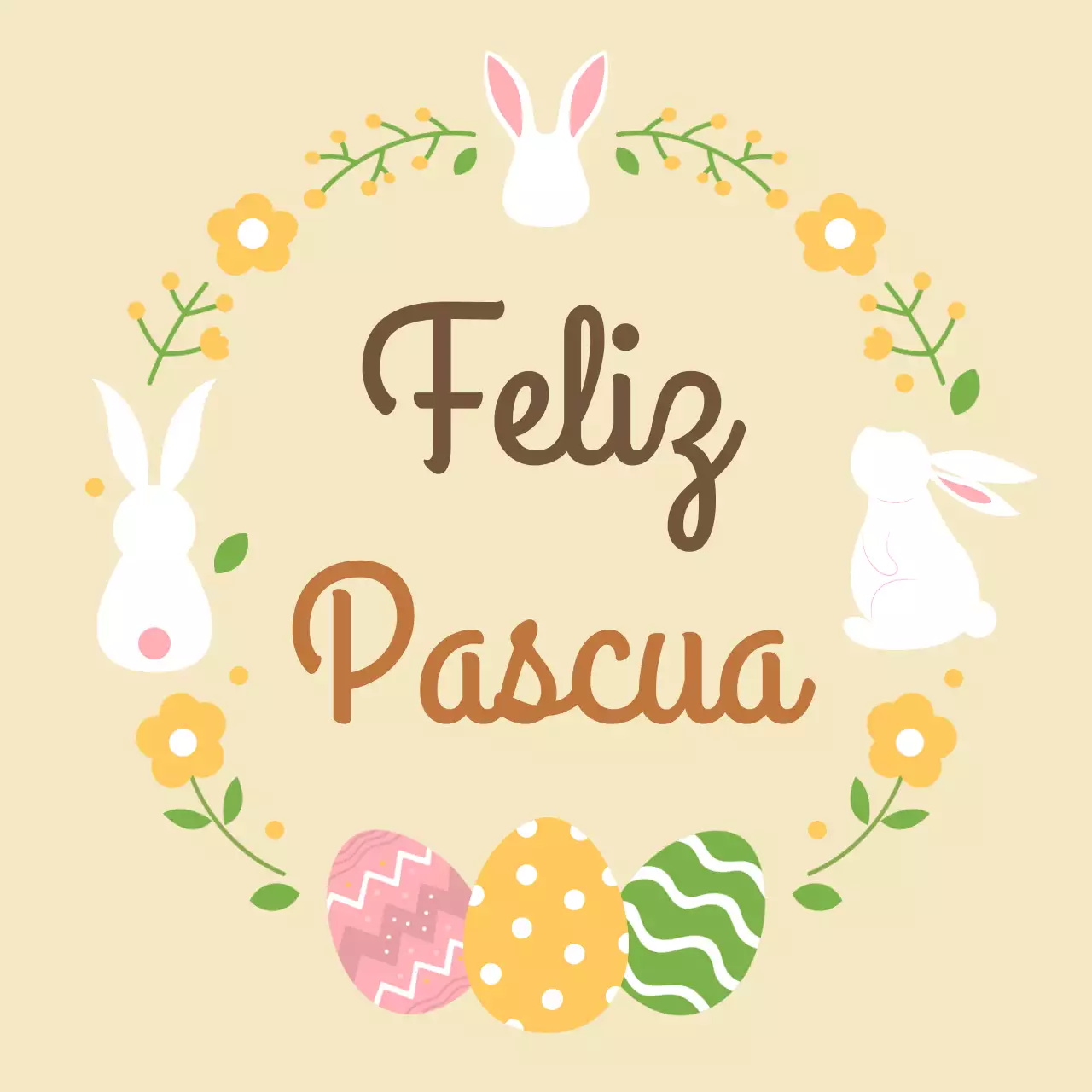 Guía sencilla del festival de Pascua en beige