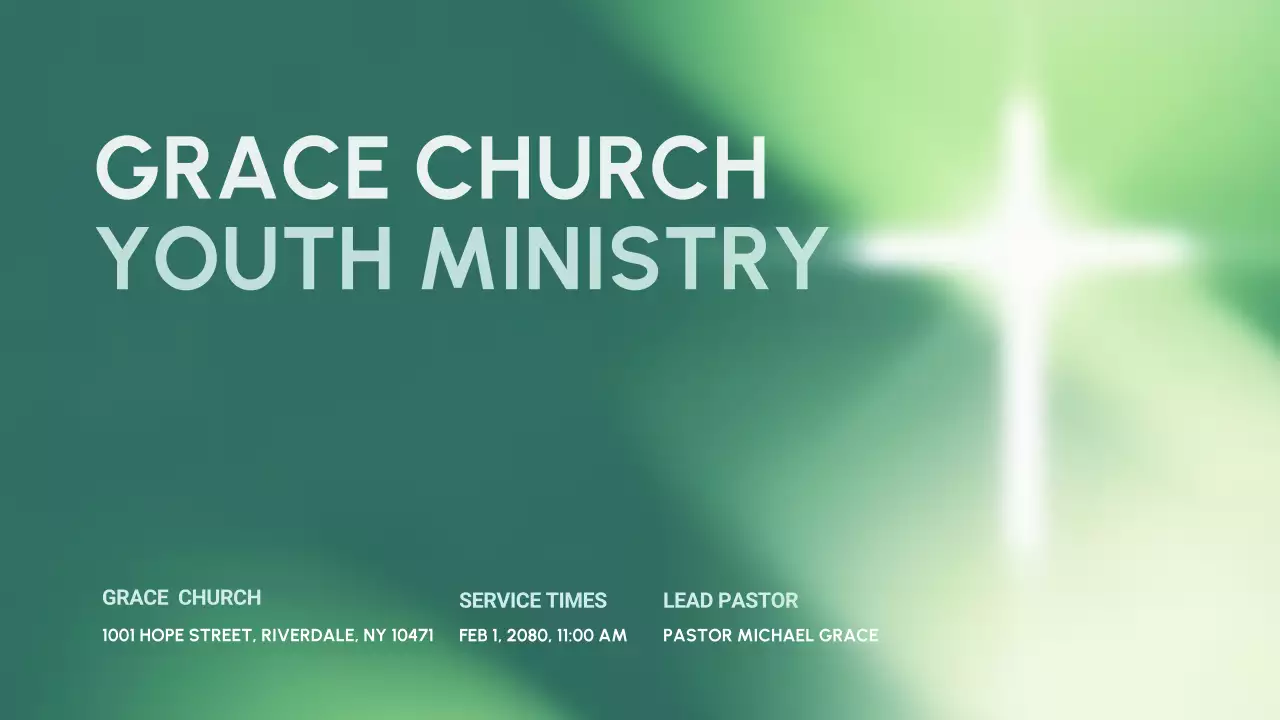 녹색 심플 교회 행사