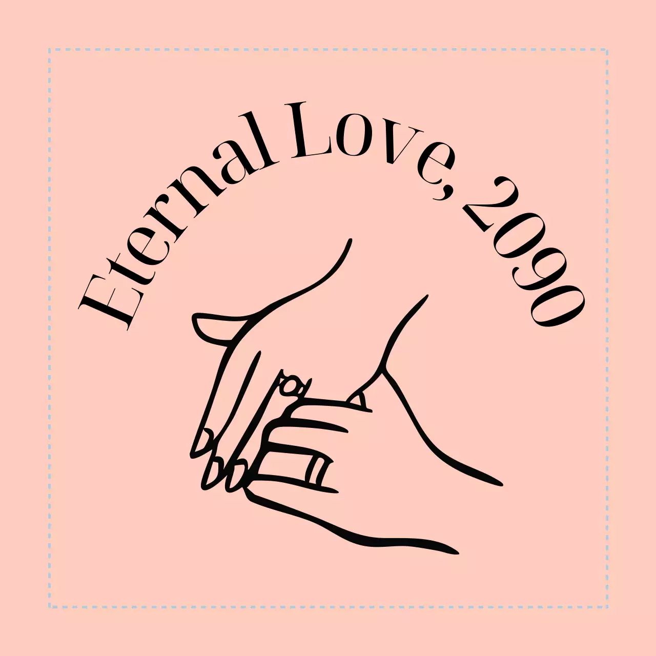 손반지 답례스티커 결혼식 감성형