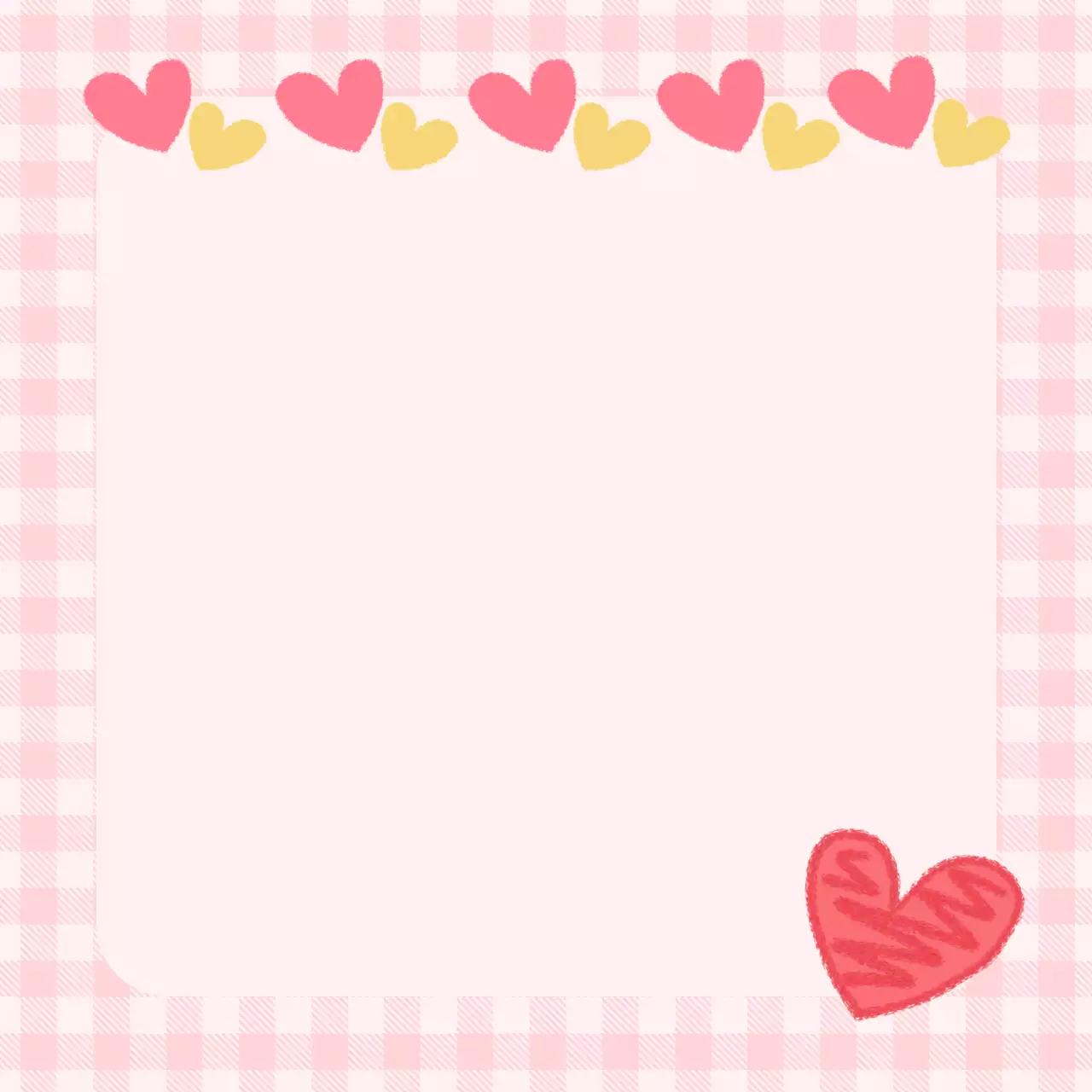 핑크 하트 아기자기한 포토프레임