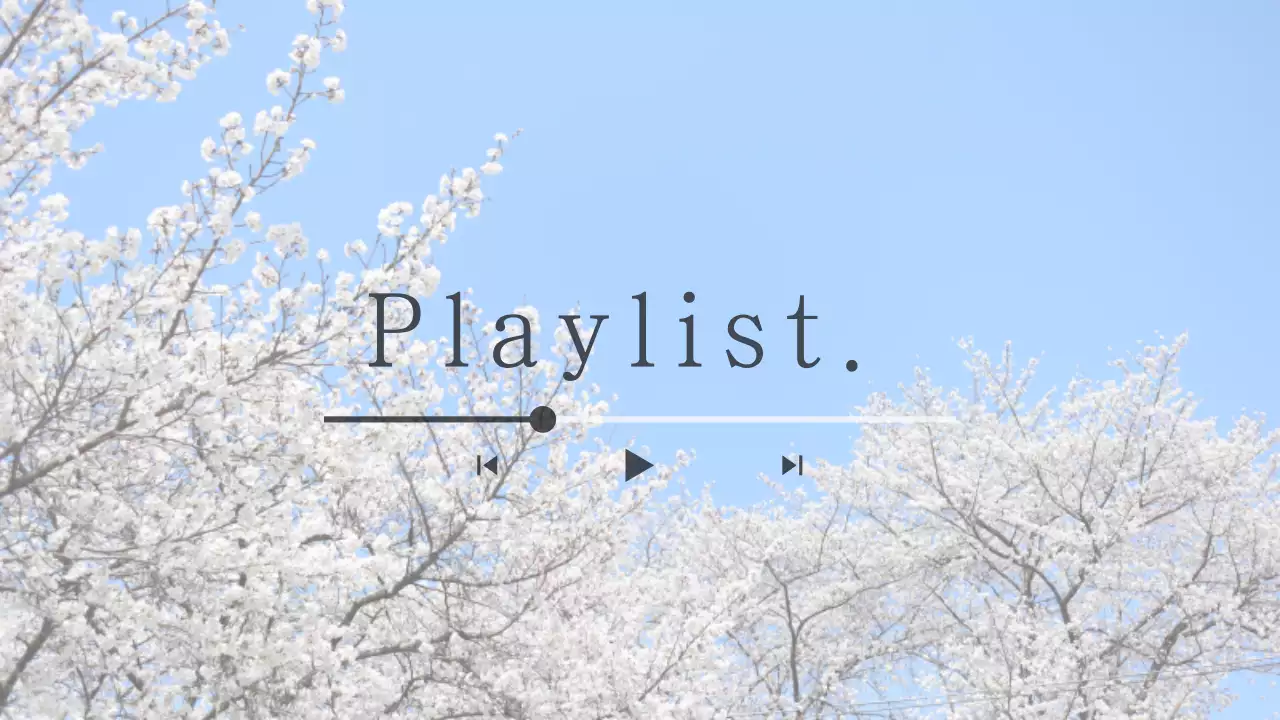 하늘색 심플 봄 음악 포스터