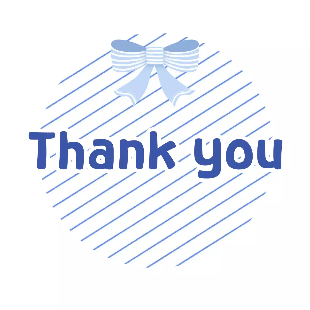 하늘색 심플 감사 인사