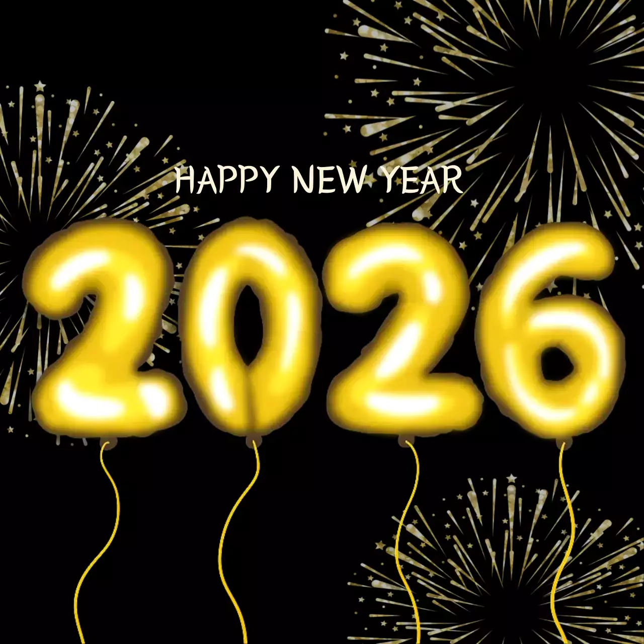 2026년 황금빛 화려한 새해