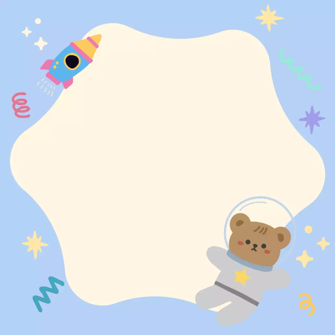 하늘색 아기자기한 우주 다꾸