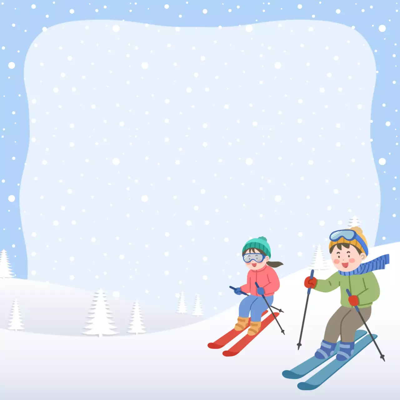 하늘색 아기자기한 겨울 이벤트