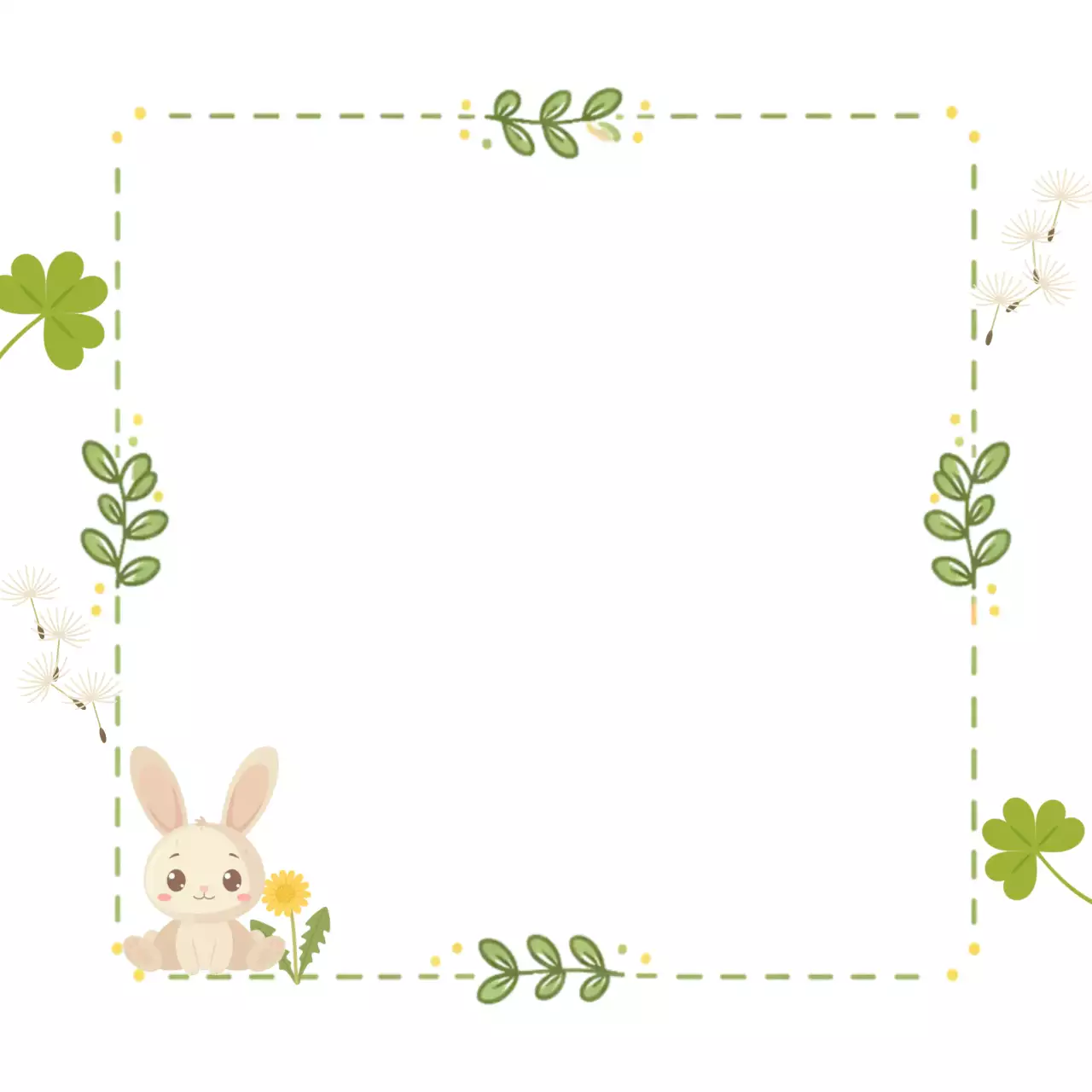 토끼풀과 함께하는 아기자기한 동물 노트