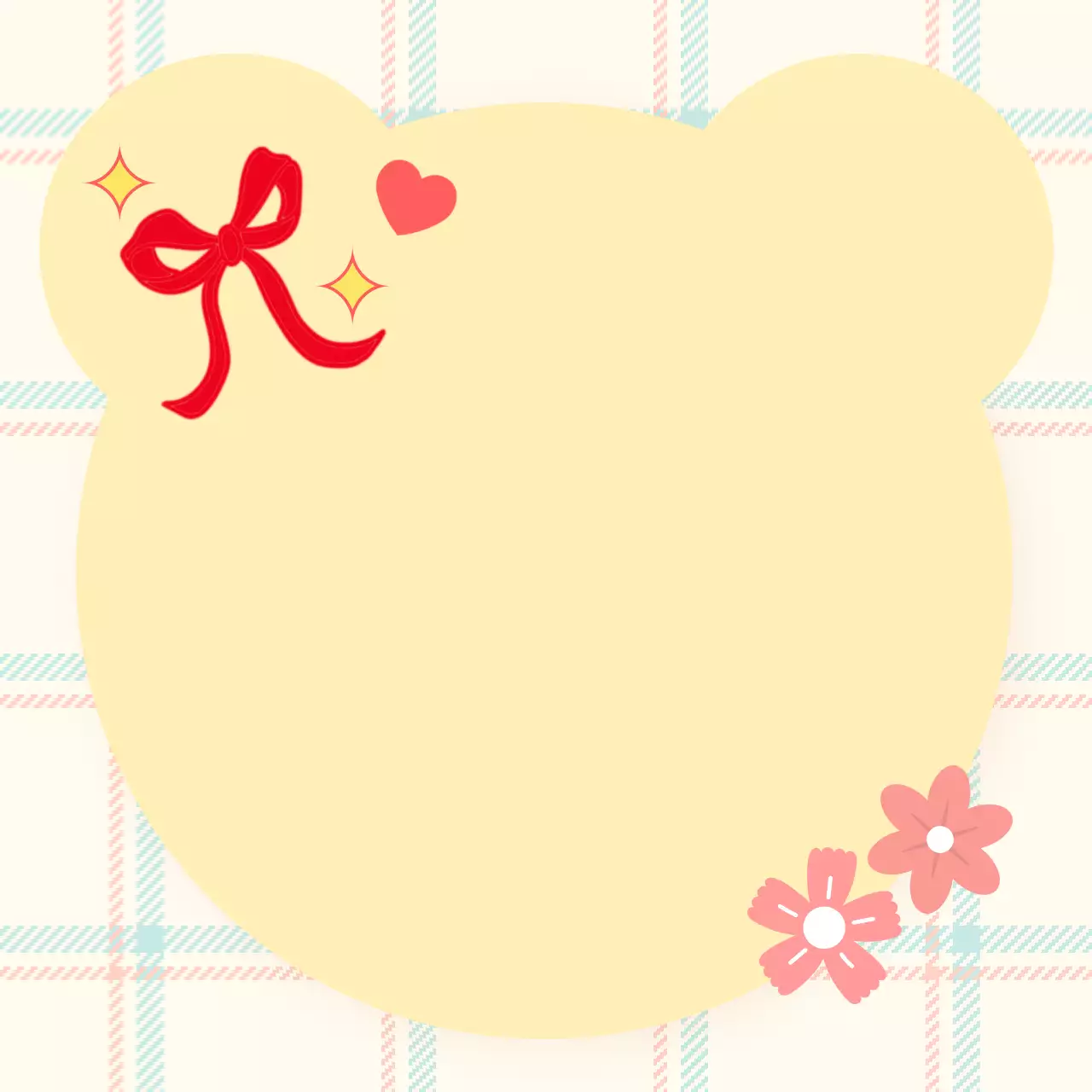 노랑 아기자기한 곰돌이