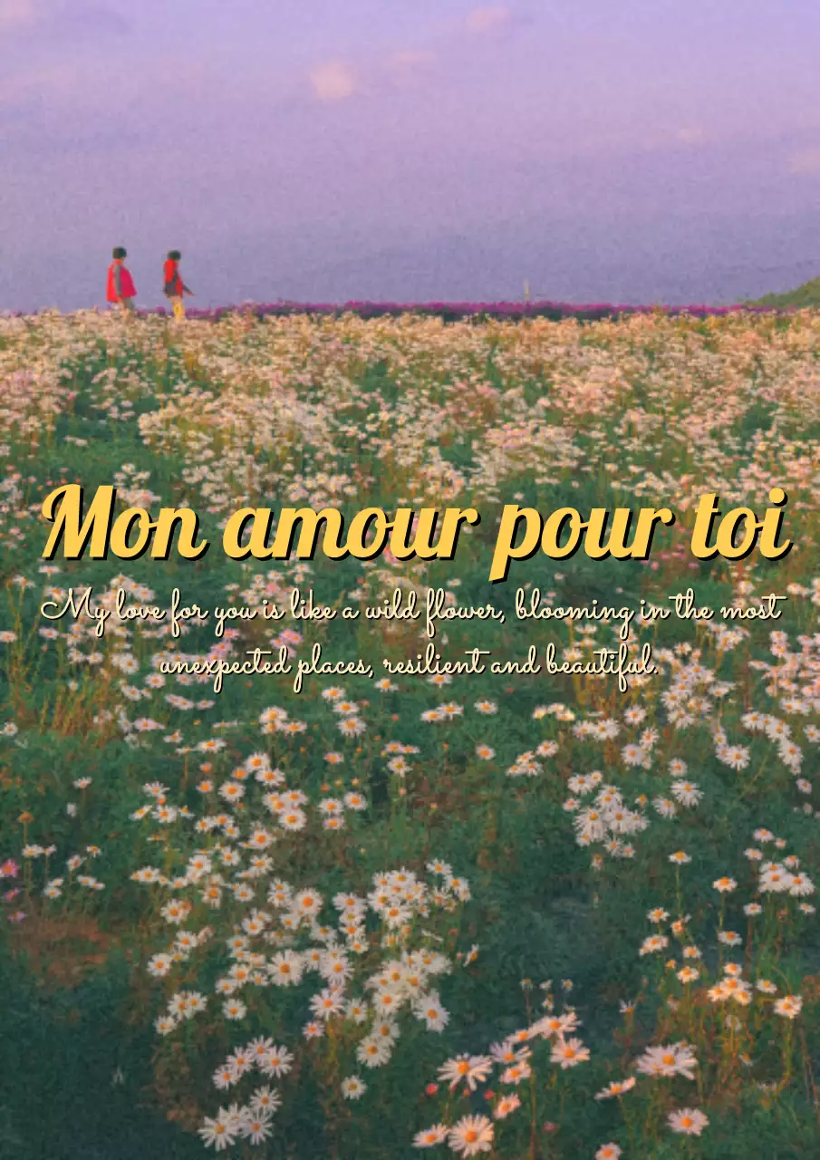 purple vintage love greetings message