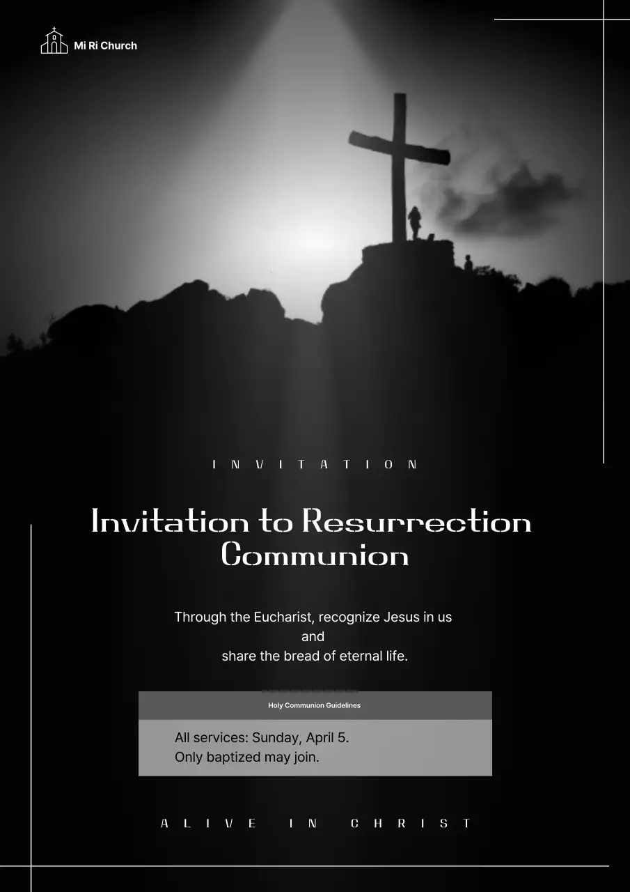 Guia de Páscoa em Preto e Branco