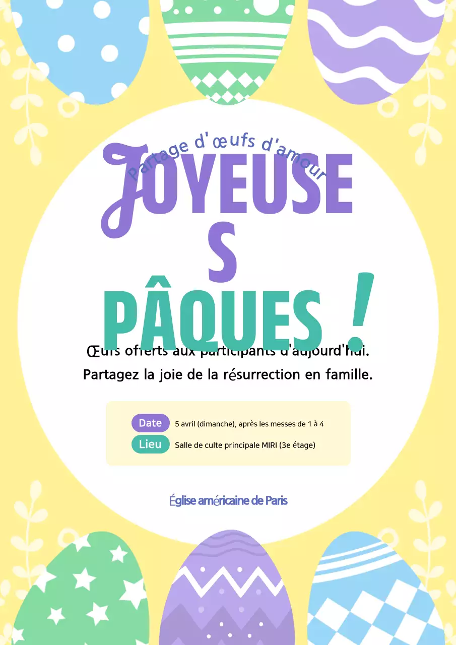 Guide de Pâques propre jaune