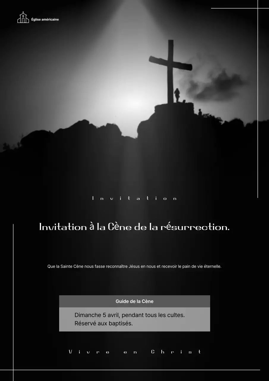 Guide de Pâques propre en noir et blanc