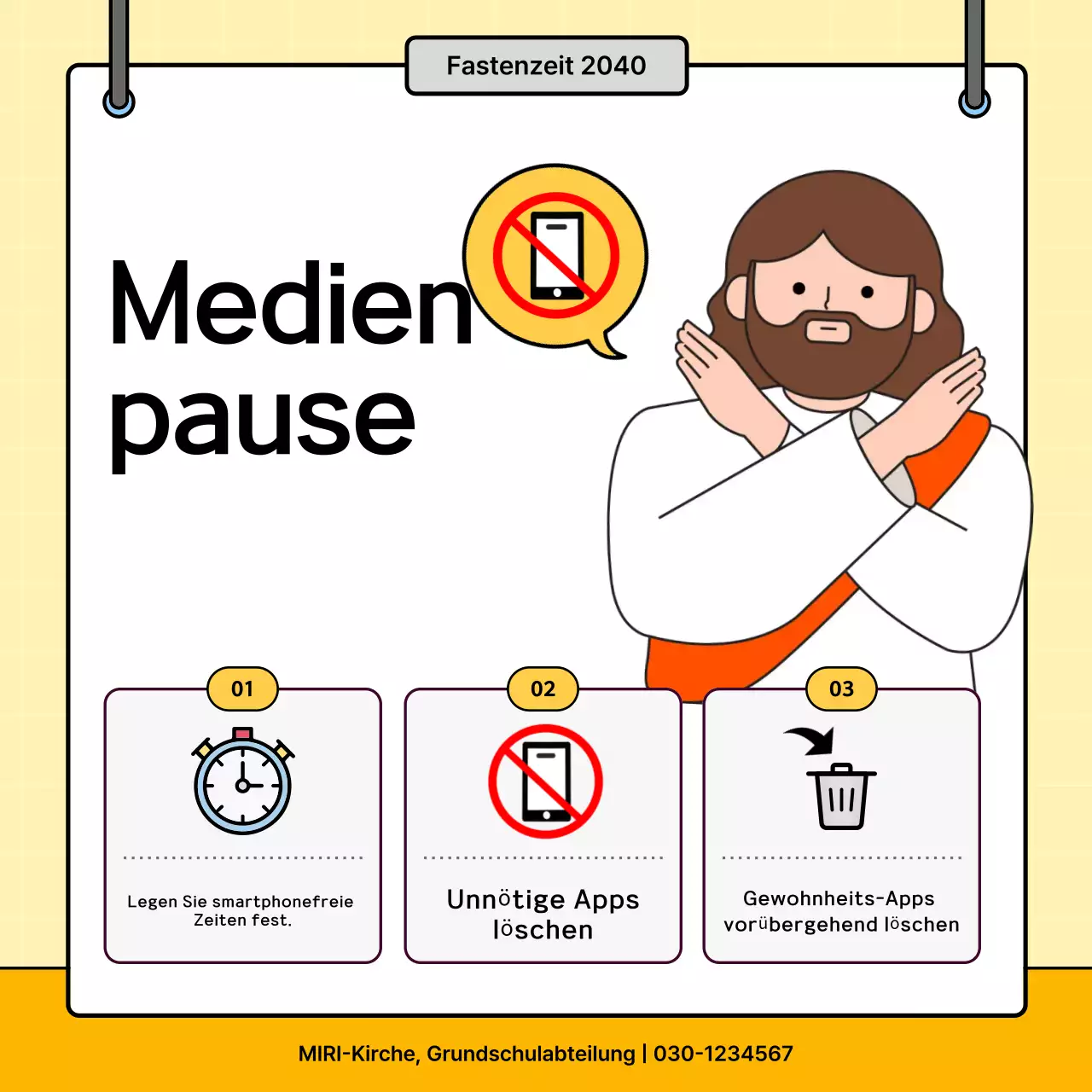 Gelbe Kampagne für saubere Medienmoderation