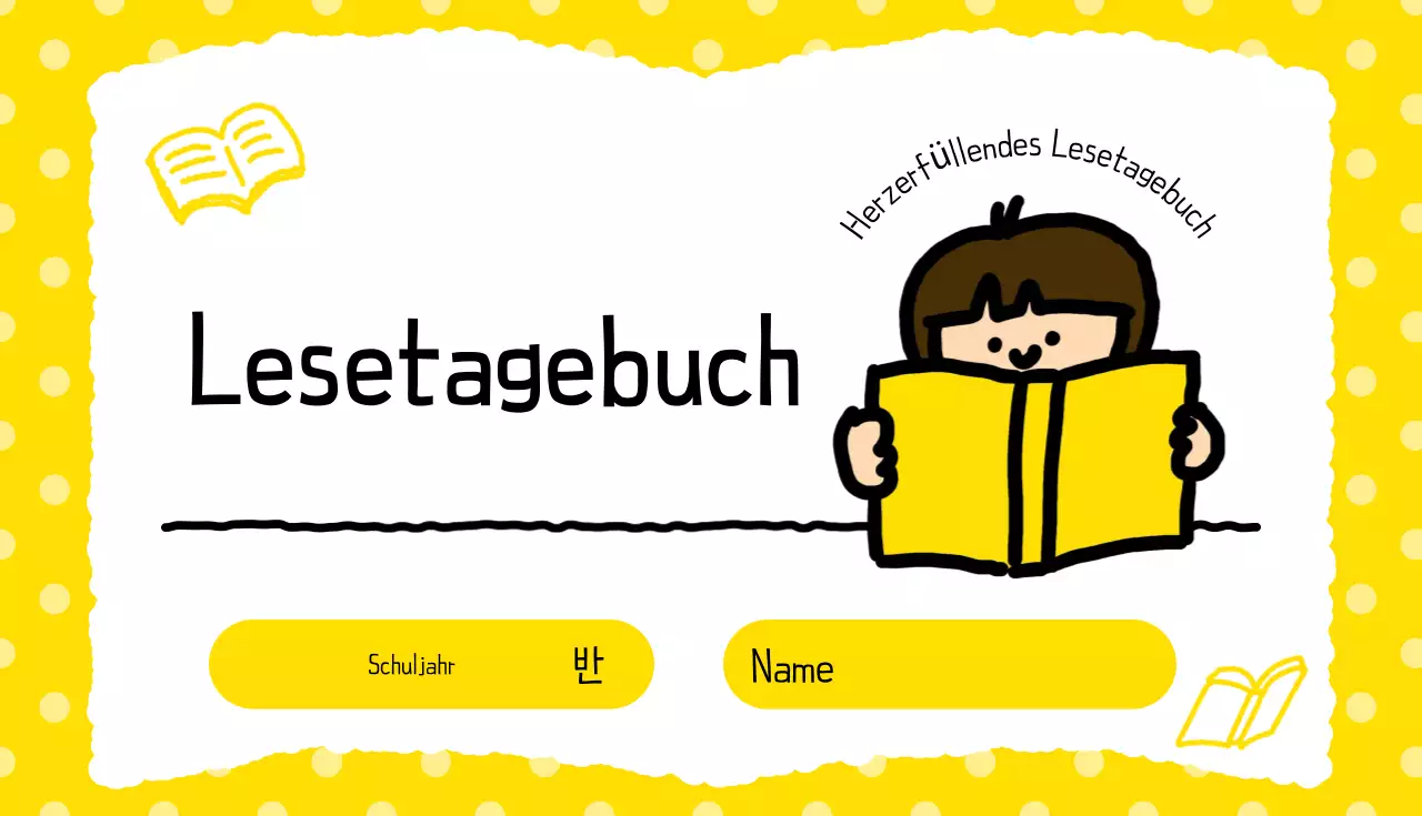 Gelbes einfaches Lesetagebuch