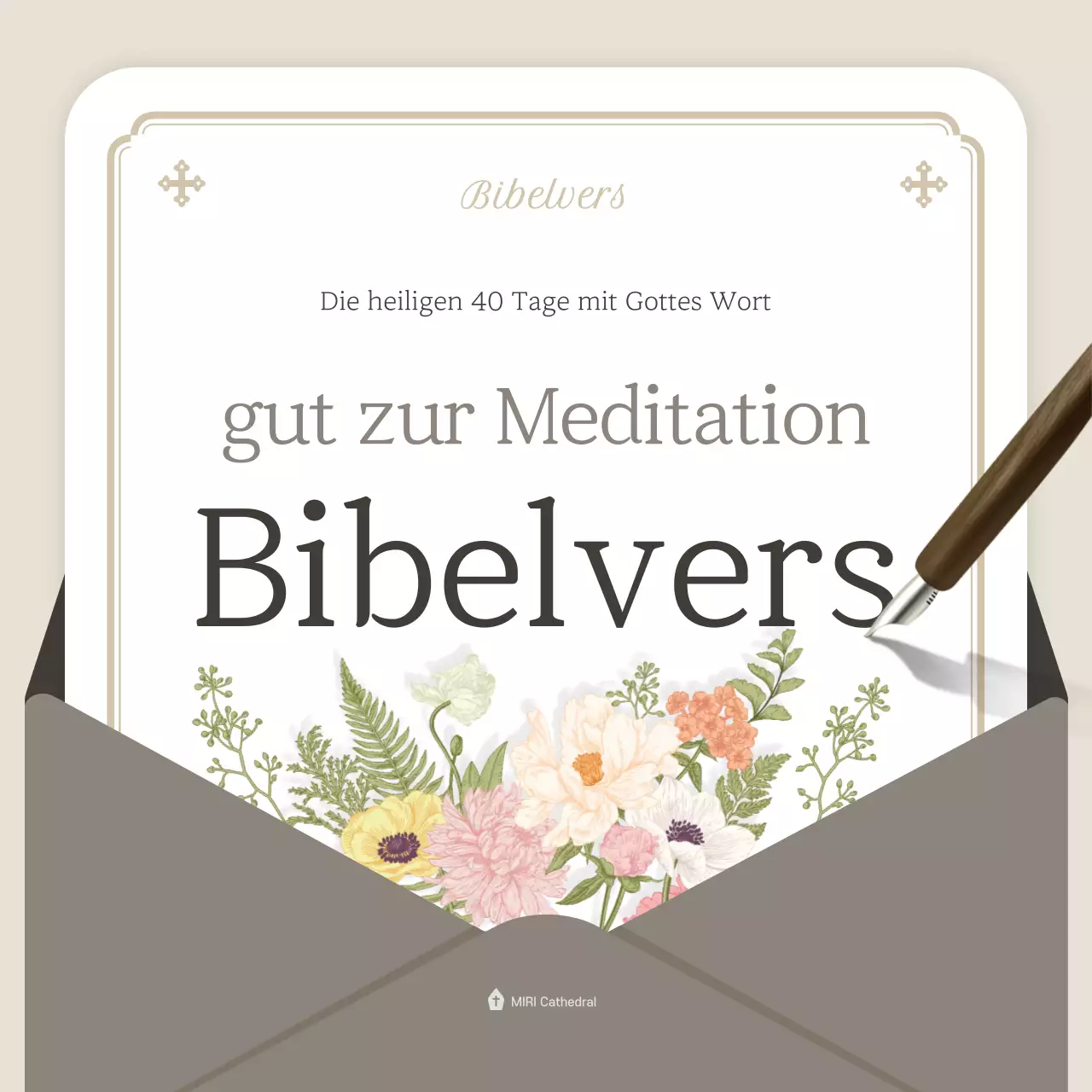 Beige Clean Meditation Bibelvers-Leitfaden