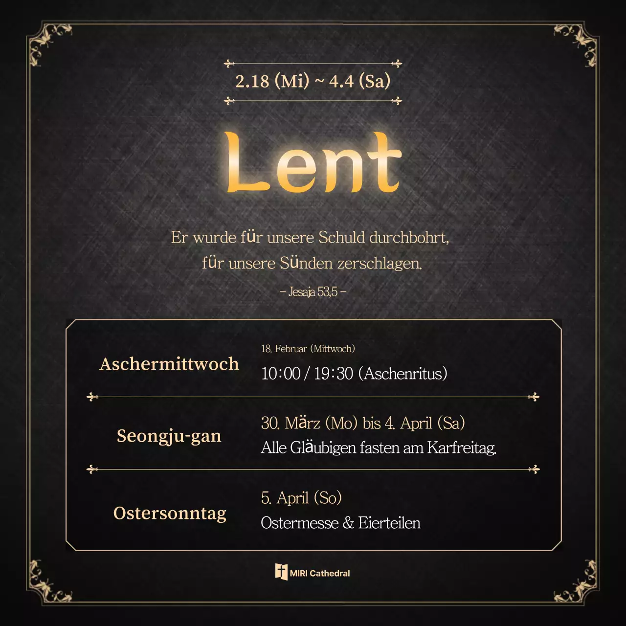 Black Classic Oster-Veranstaltungsleitfaden