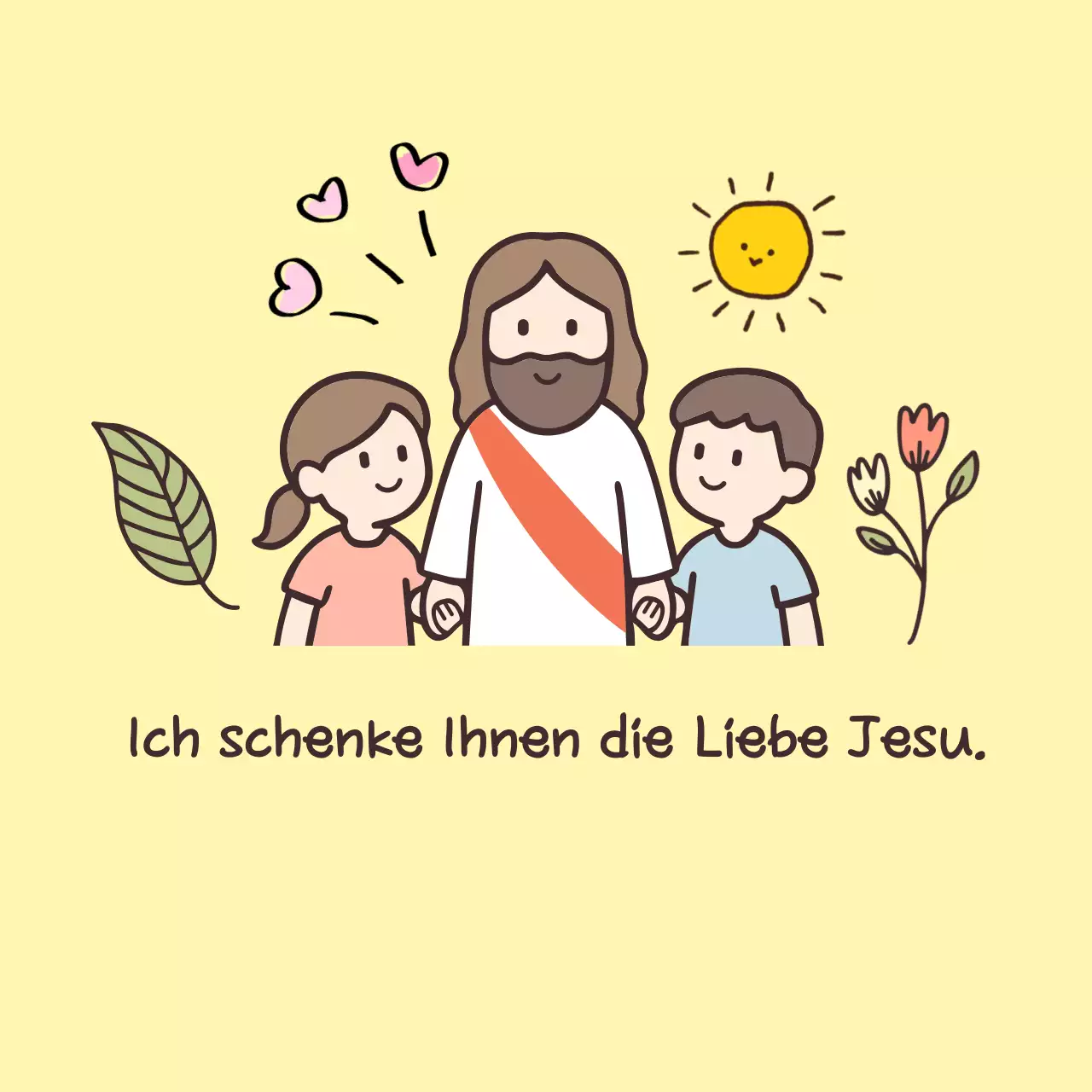Gelbes, schlichtes Geschenk der christlichen Liebe