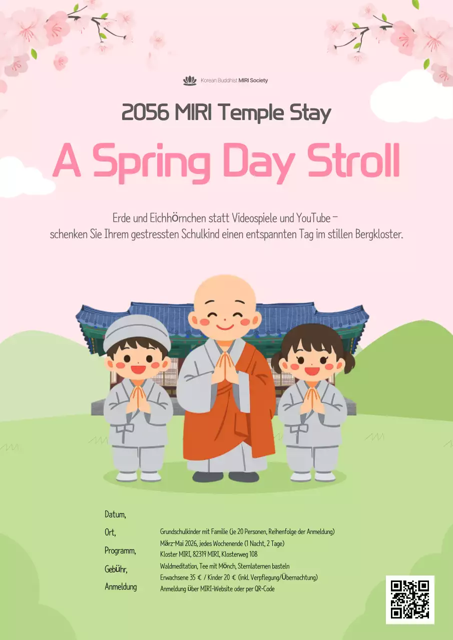 Pink Clean Temple Stay Event