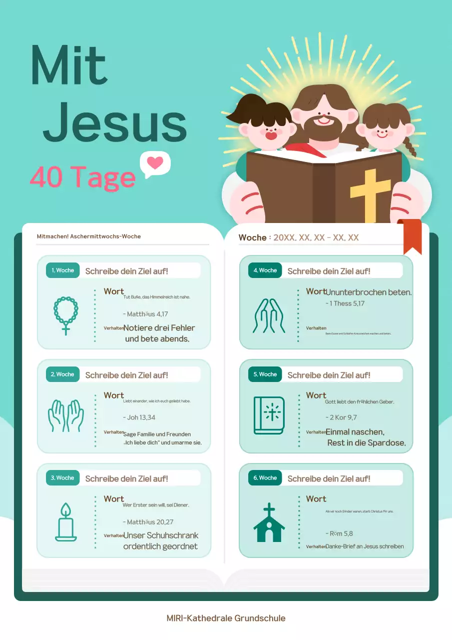 Mint Simple Christian 40. Gedenktag