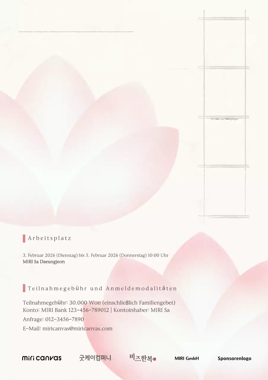 Yeonpink Leitfaden für traditionelle Veranstaltungen