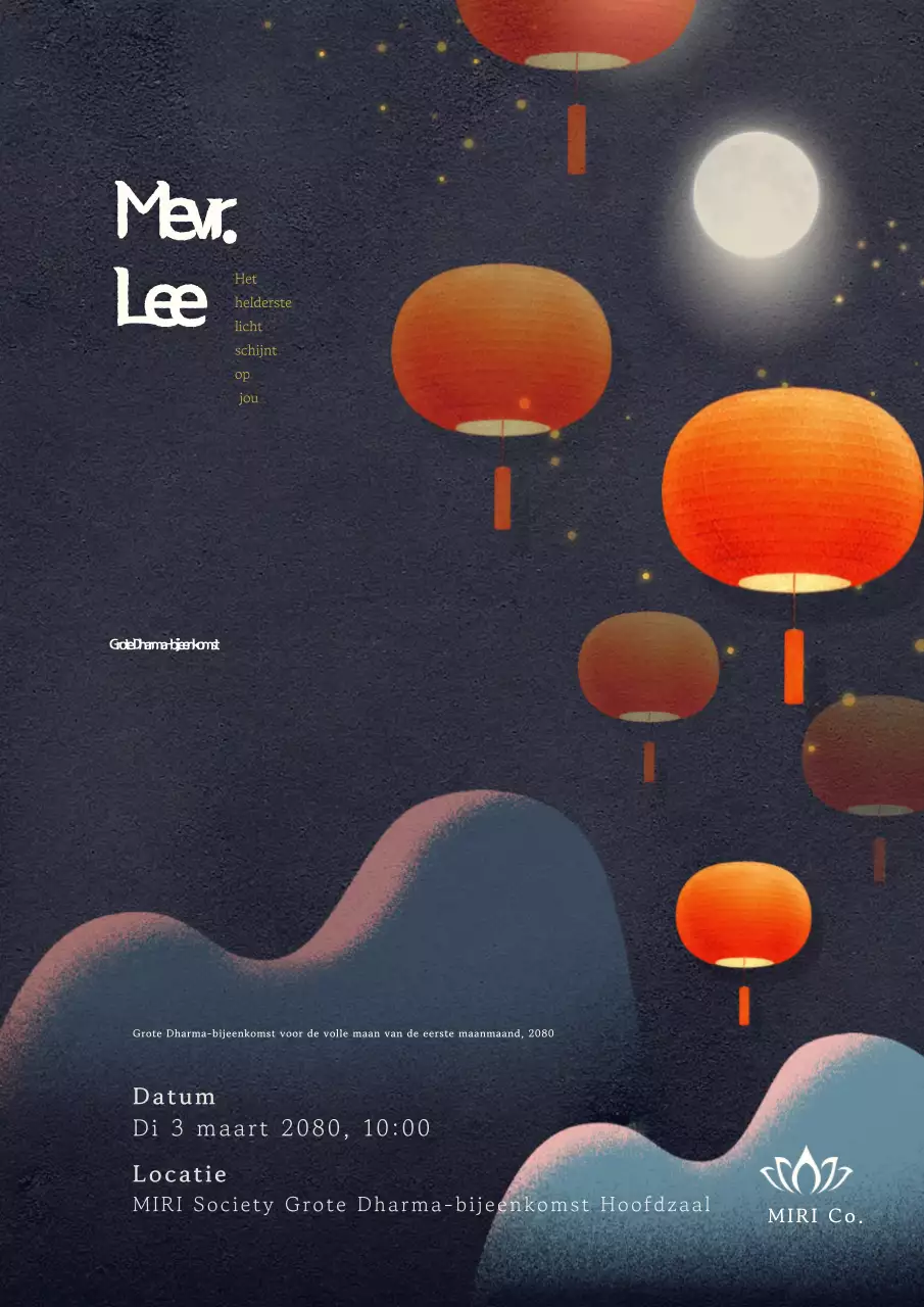 Oranje Eenvoudig Traditioneel Evenement