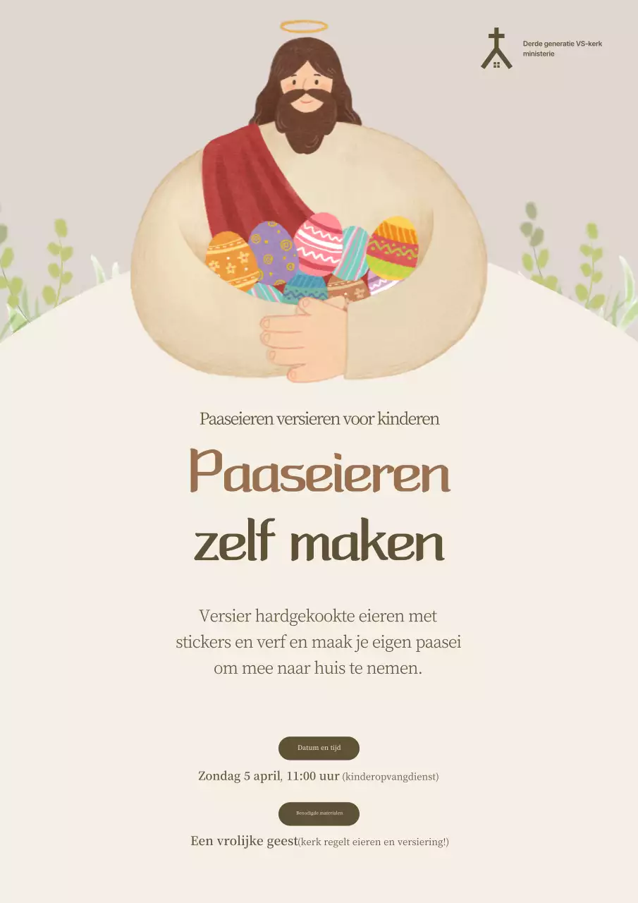 Beige Eenvoudige Paasei Ervaringsgids