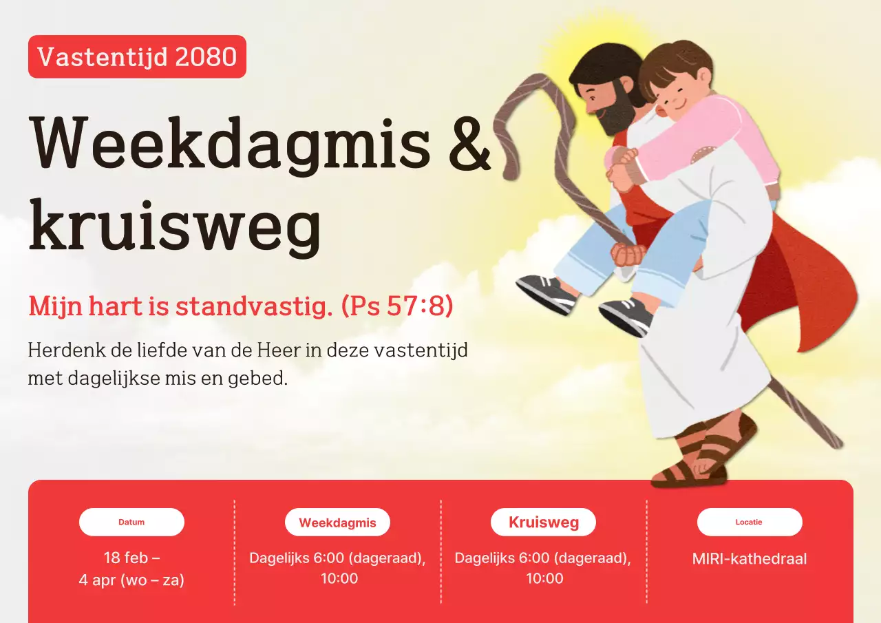 Rode eenvoudige weekdag misgids