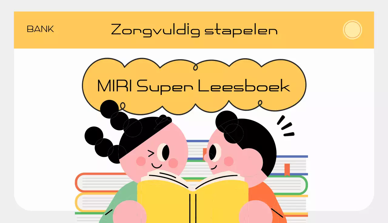 Promotie voor een geel eenvoudig leesboekje