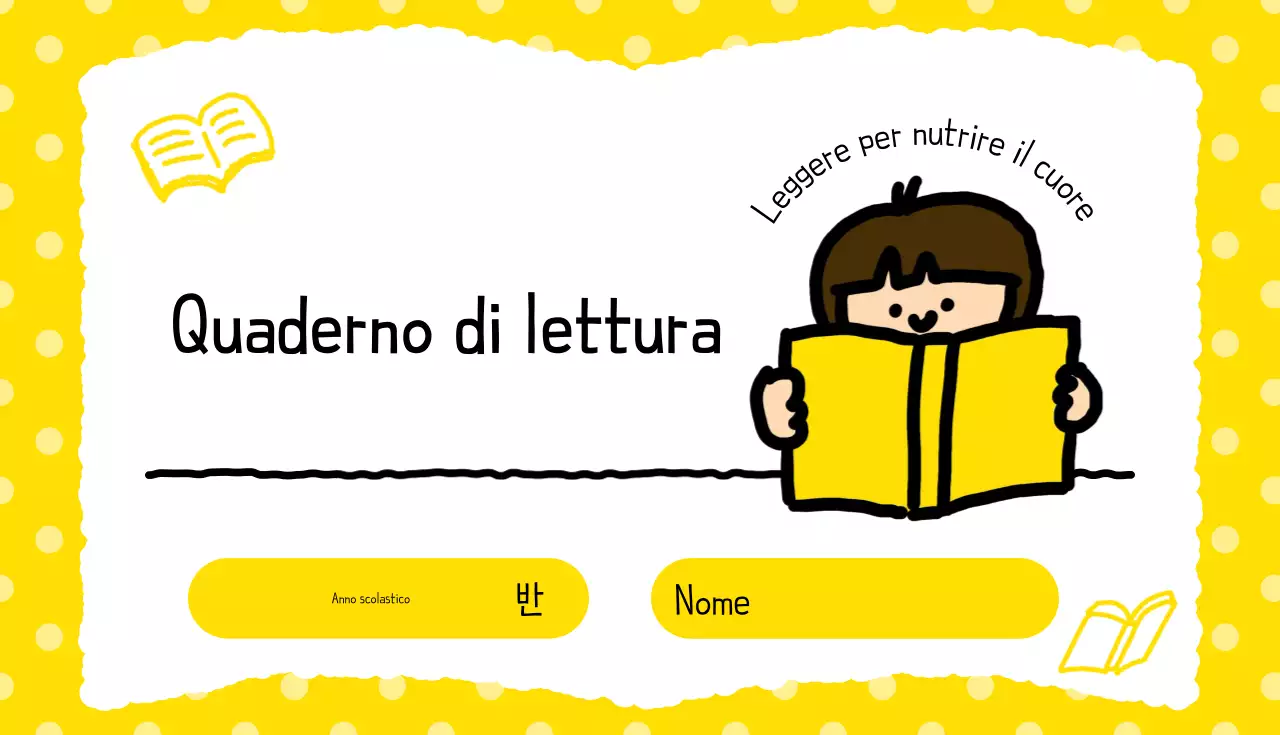 Diario di lettura semplice giallo