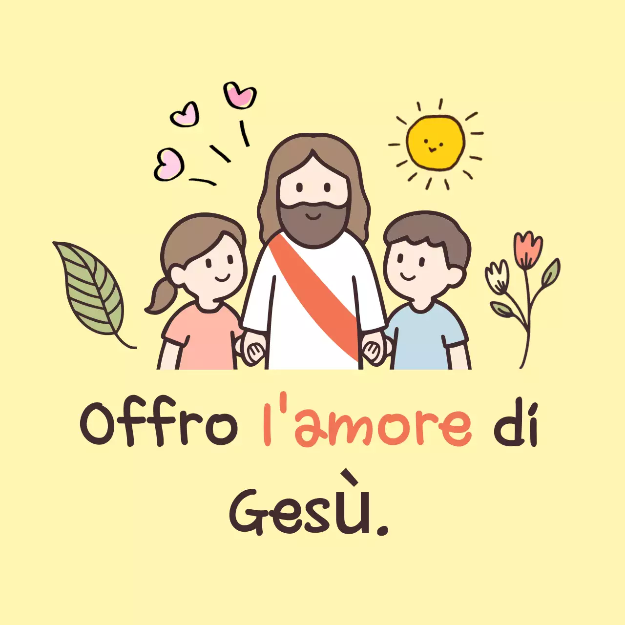 Regalo d'amore cristiano semplice giallo