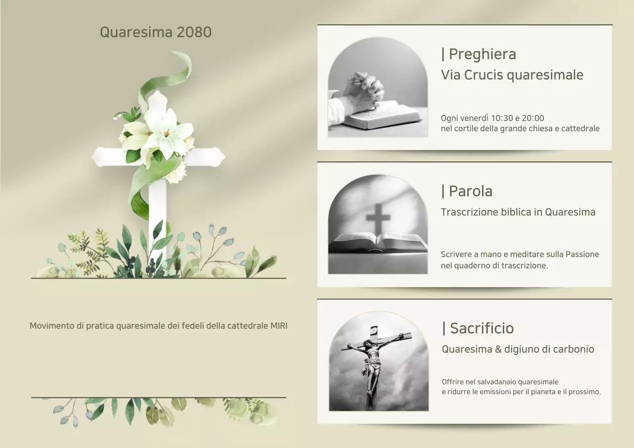 Guida alla pratica quaresimale beige pulita