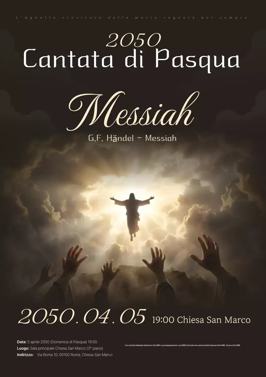 Evento di cantata di Pasqua di lusso nero
