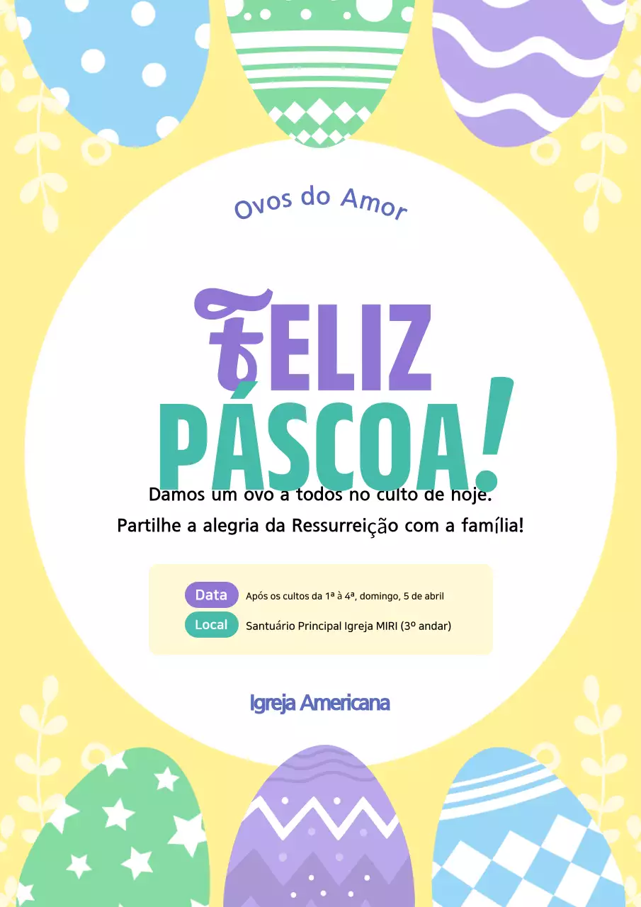 Guia de Páscoa Amarelo Limpo