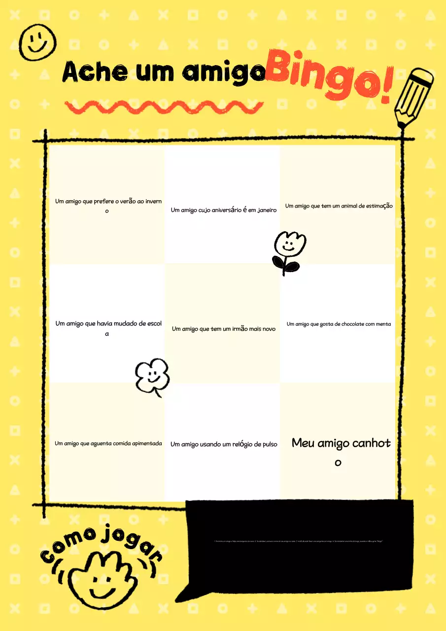Modo de jogo Localizador de Amigos Simples Amarelo