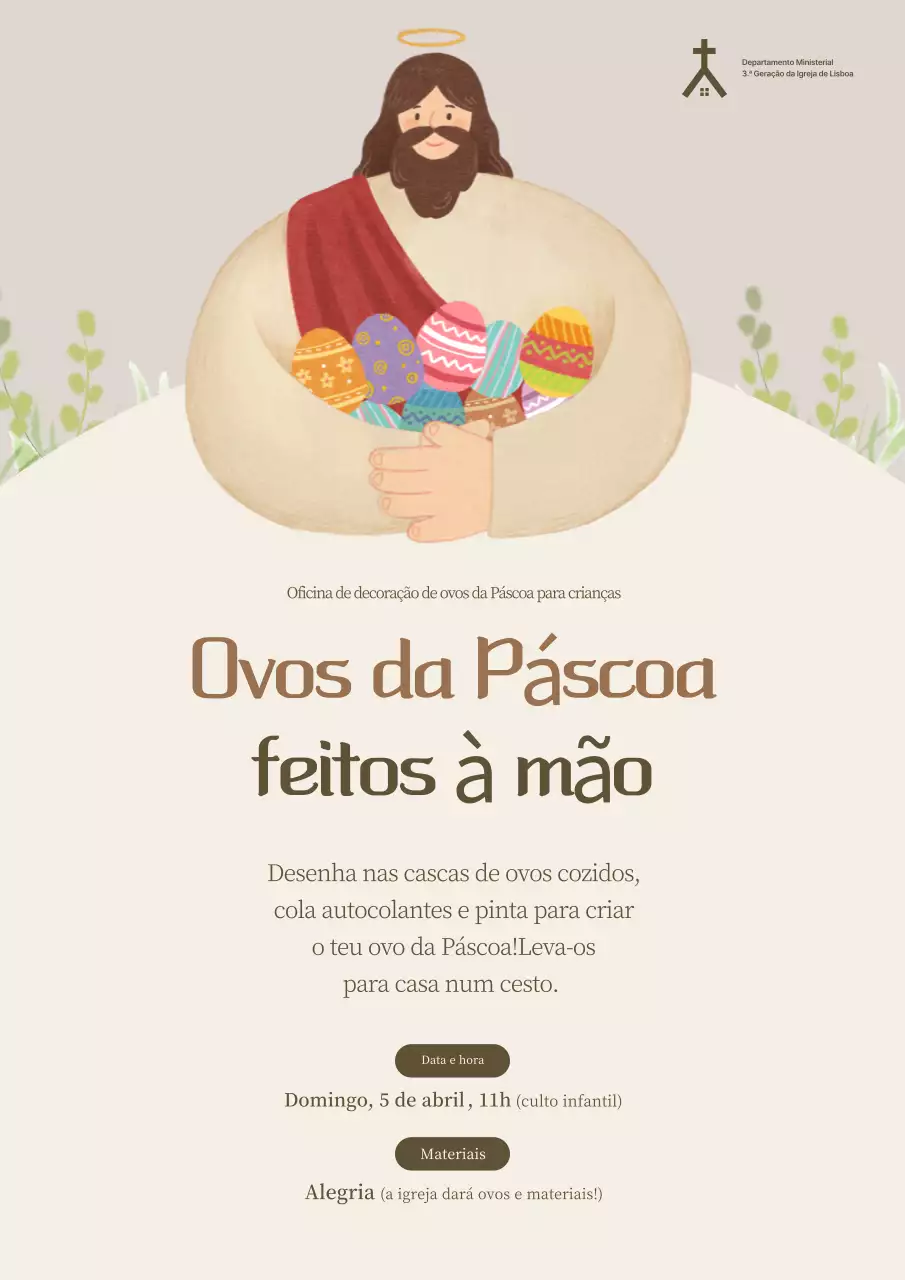 Guia de Experiência Simples de Ovos de Páscoa Bege
