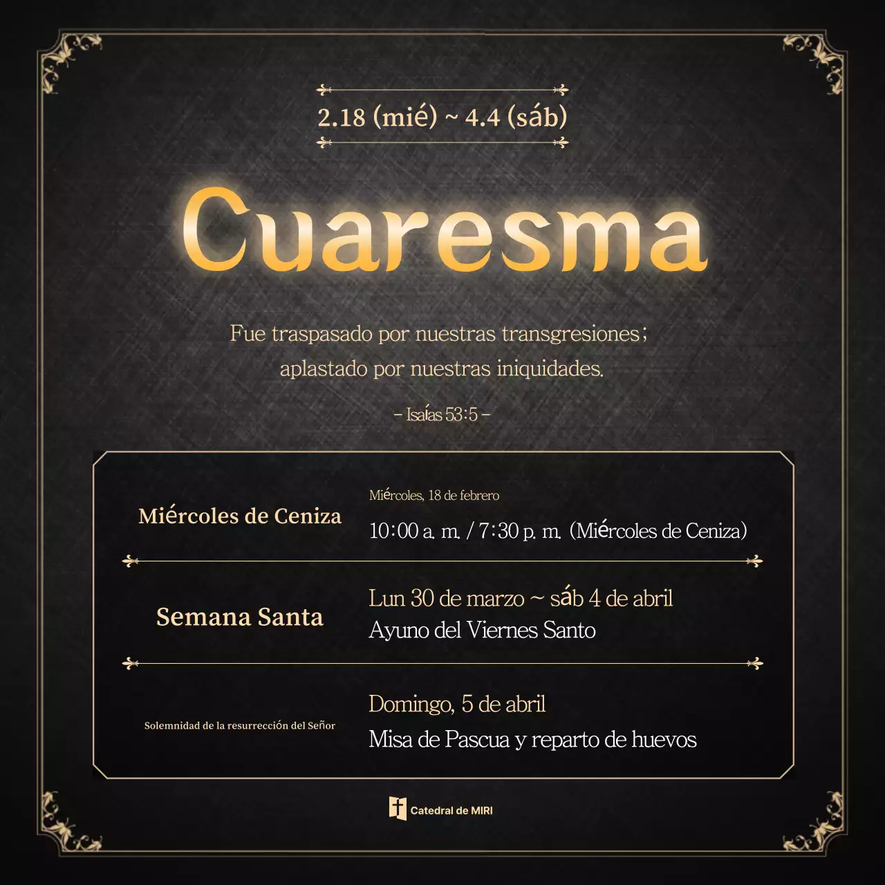 Guía de eventos de Pascua del Clásico Negro