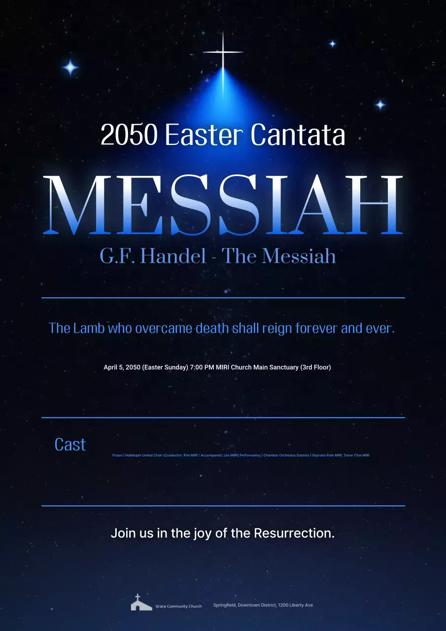 Blue Clean Easter Cantata Event