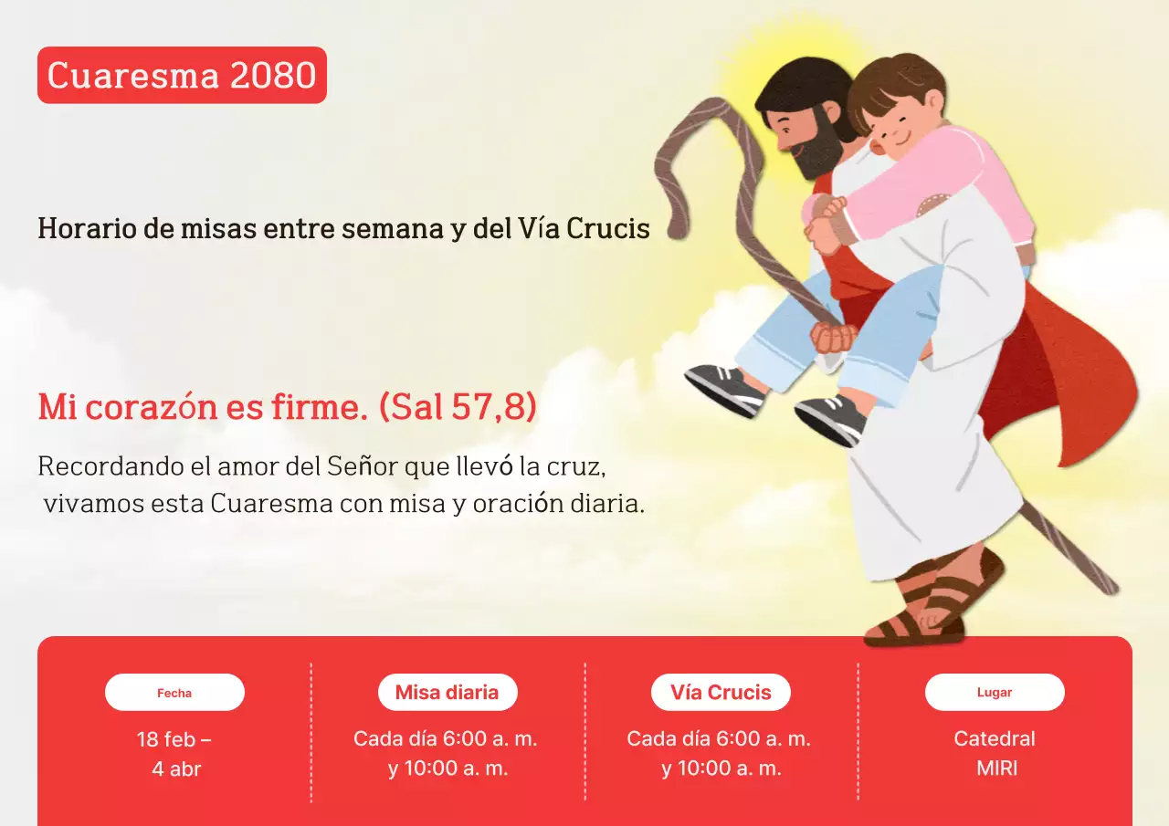 Guía sencilla de misas entre semana de Red