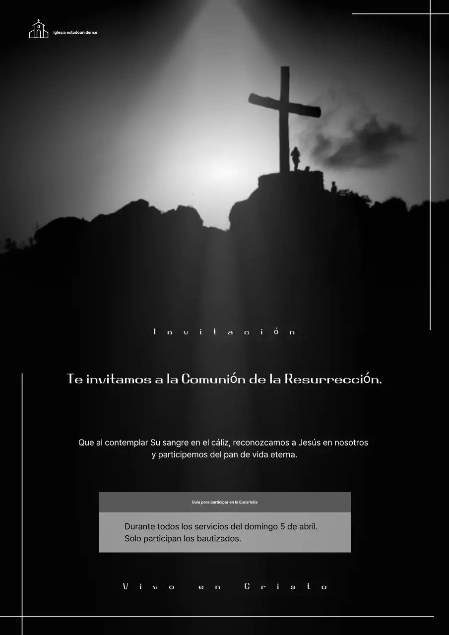 Guía de Pascua limpia en blanco y negro