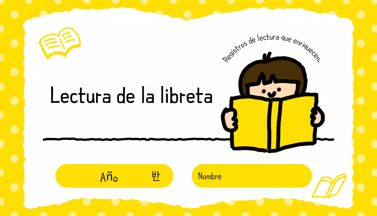 Diario de lectura sencillo amarillo