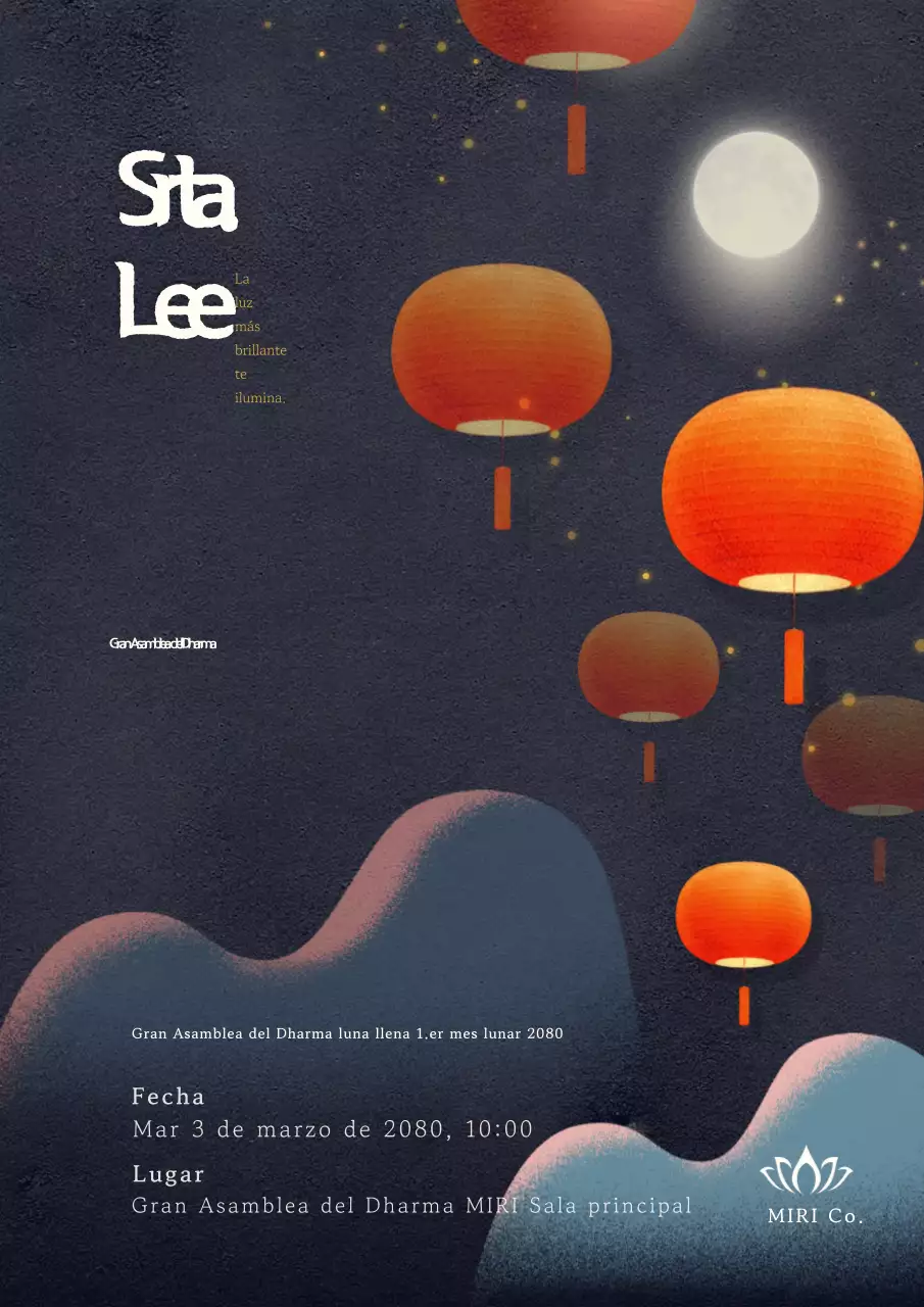 Evento tradicional sencillo de naranja