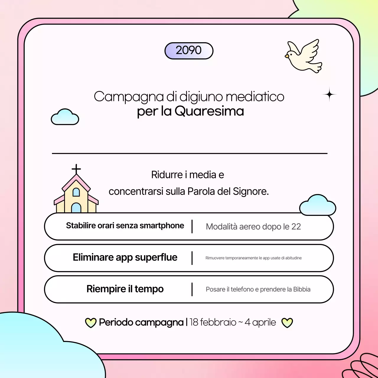 Presentazione della campagna mediatica Pink, Sweet Lenten