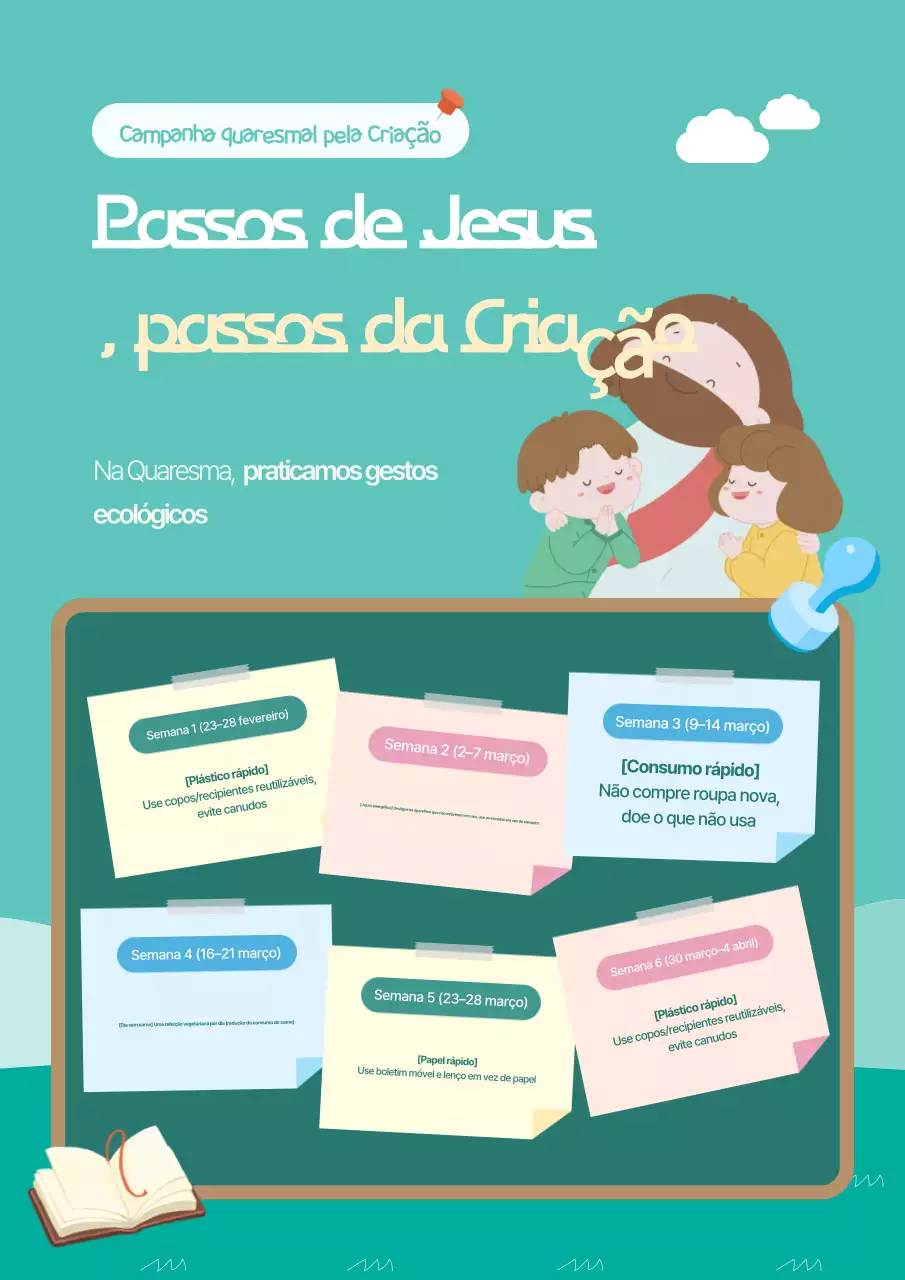 Guia para a adorável campanha de prática da Quaresma na cor menta