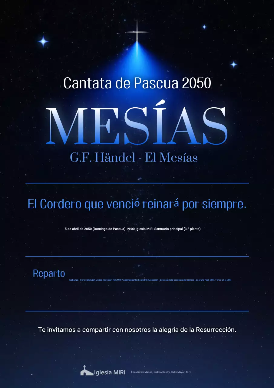 Evento de cantata de Pascua Blue Clean