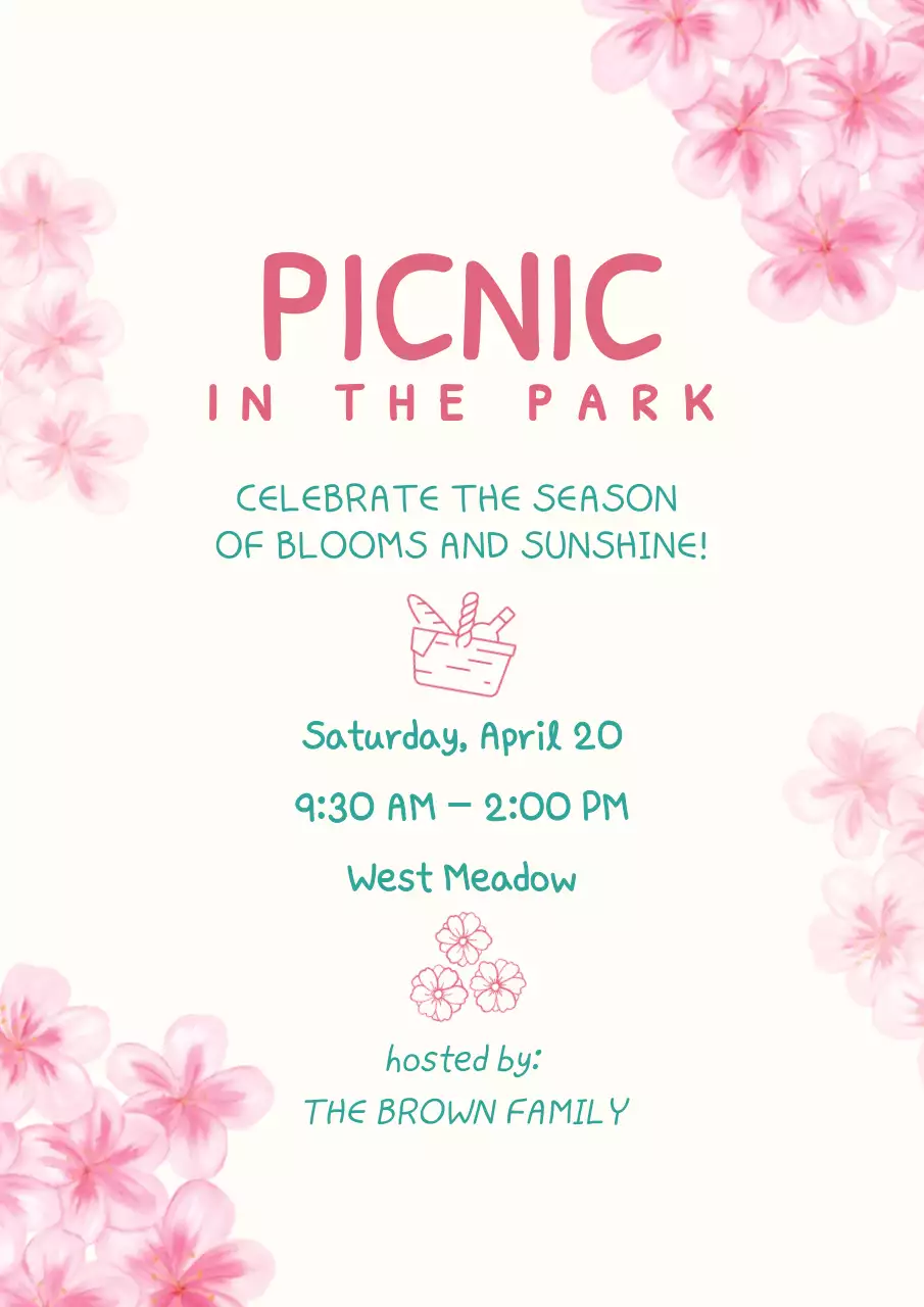 Pink Cherry Blossom Spring Activity