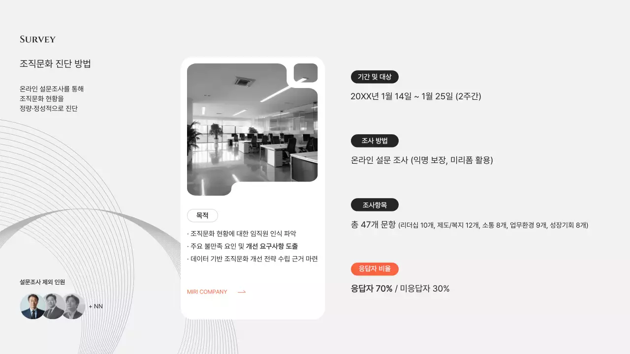 회색 모던 조직문화 개선 제안서