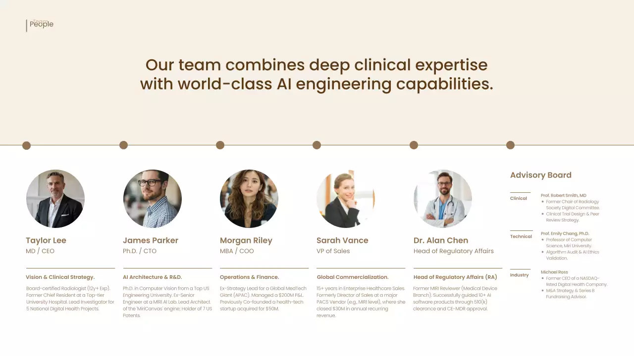 베이지 미니멀 AI 비즈니스 프레젠테이션